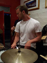 Scott Hay playing drums